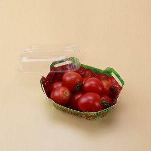 Boîtes en carton en plastique personnalisées pour récipient d\'emballage à punait fruit avec couvercle