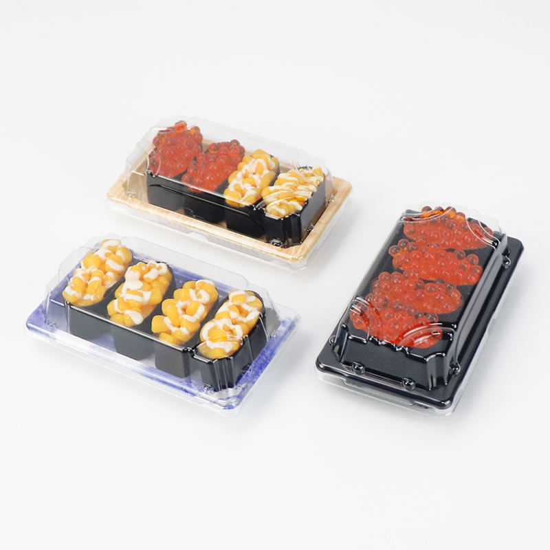 Boîte à sushi japonais en plastique coutume en gros de la caisse en gros Eco Friendly Disposable