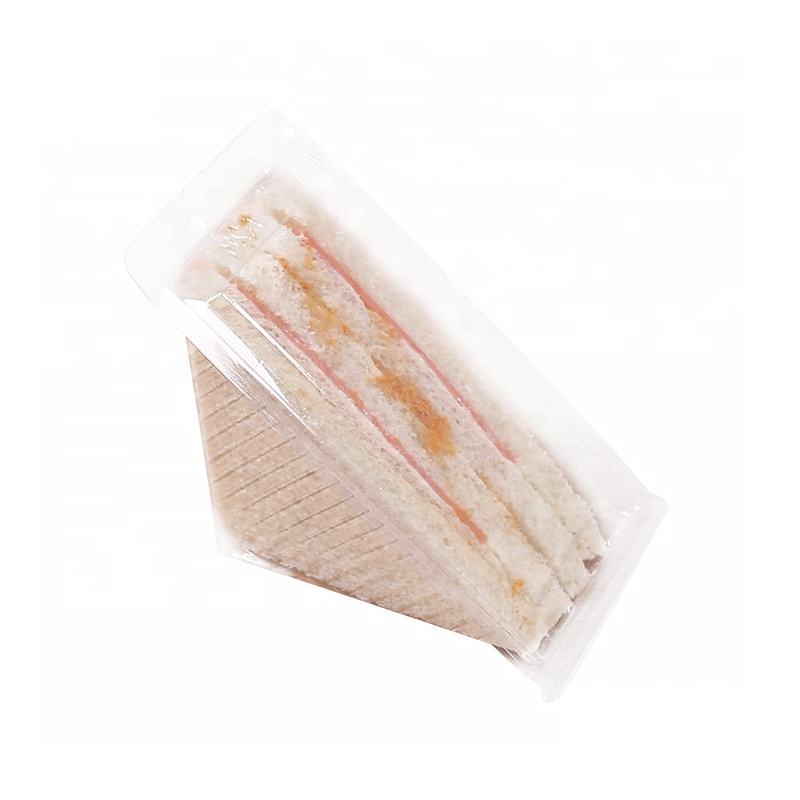 Triangle Clear Triangle Box Emballage en gros aliments en plastique étiquette personnalisée jetable Beau sandwich et gâteau Client \\\\ Sogo Pet, PLA